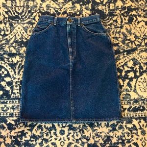 Vintage 80’s Sunset Blues Denim Skirt| Size 11